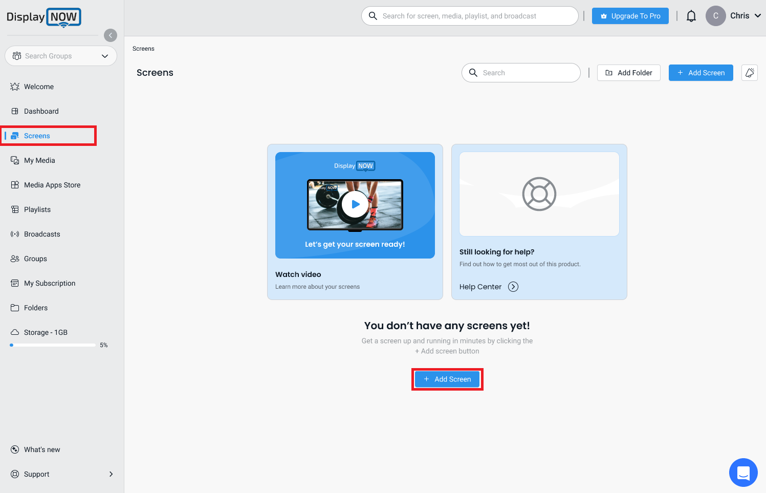 Get Started with Display NOW