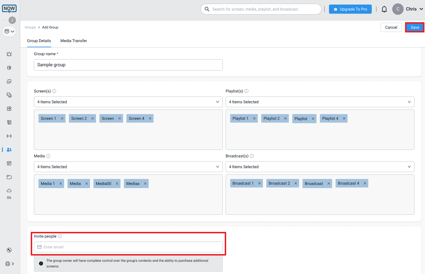 How to transfer ownership of your Display NOW account.