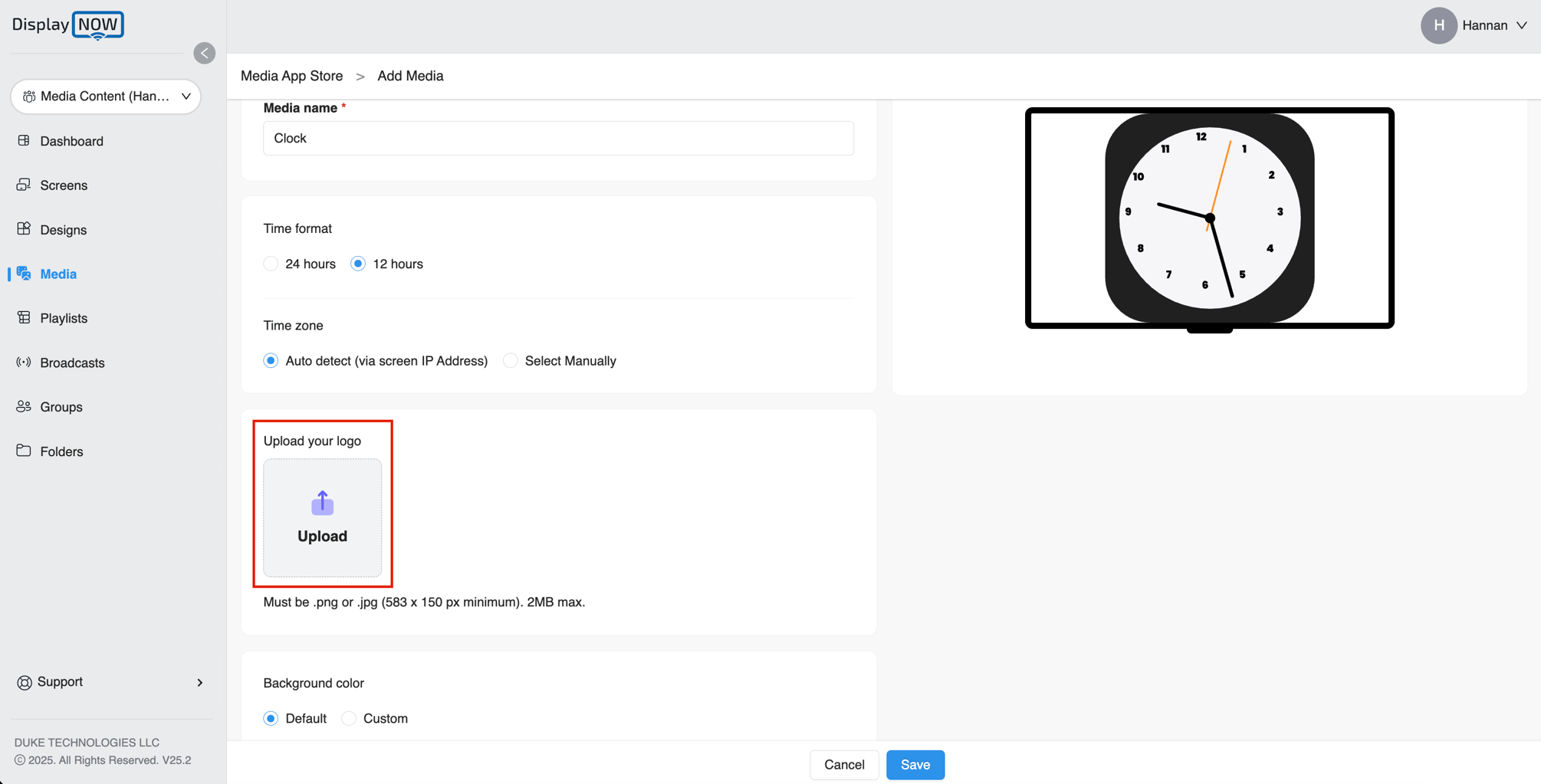 Showing Time on your Screen